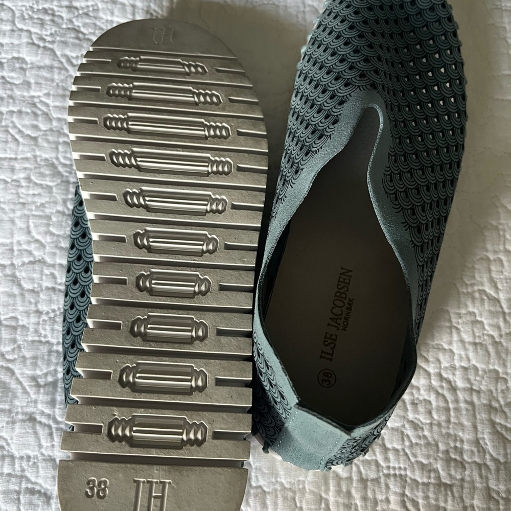 Ilse Jacobsen Teal Perforated Sneakers size 38 - Picture 5 of 7